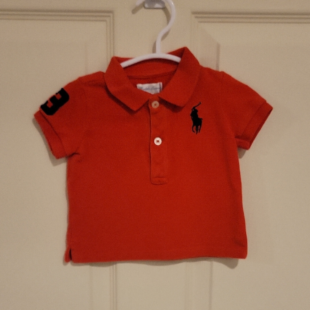 Ralph Lauren Kids Red Polo Shirt, 6M